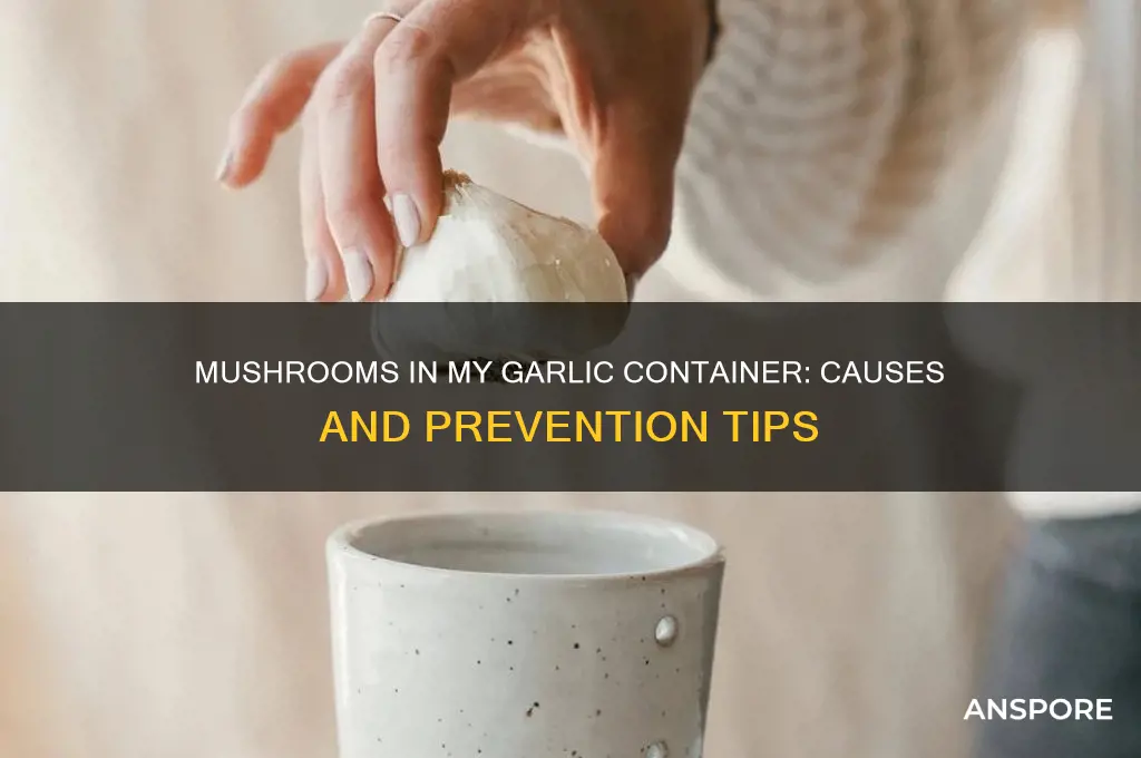 why is there mushrooms growing in my garlic container