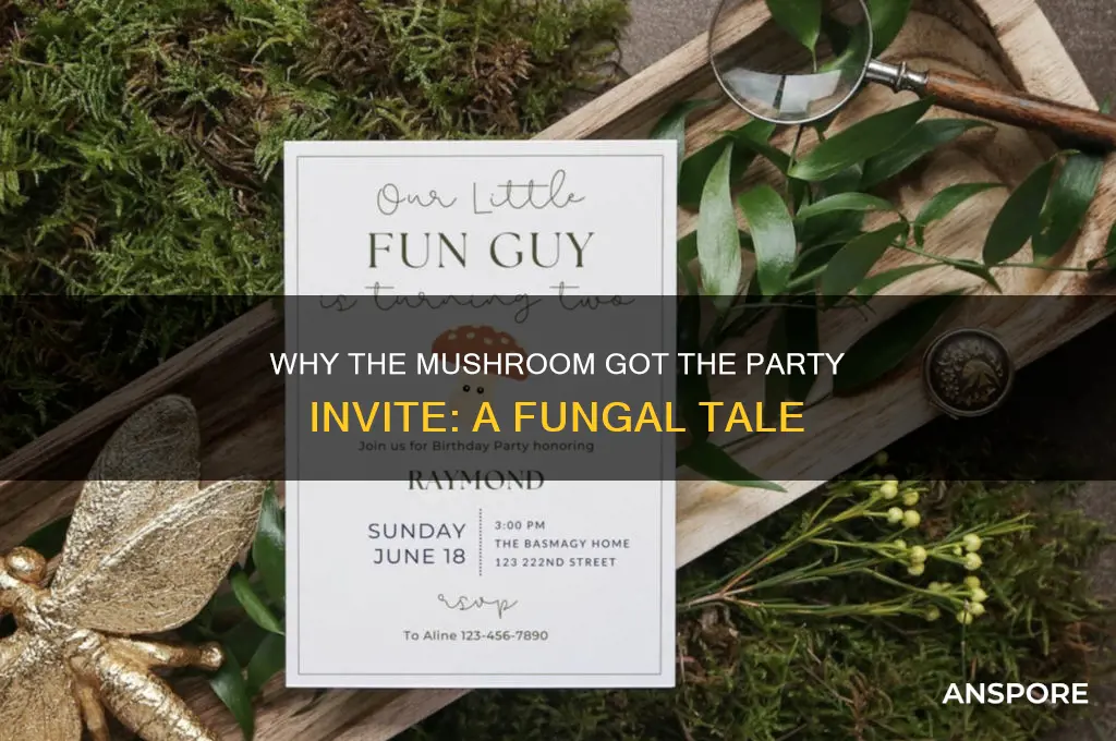 why was the mushroom invited to the party