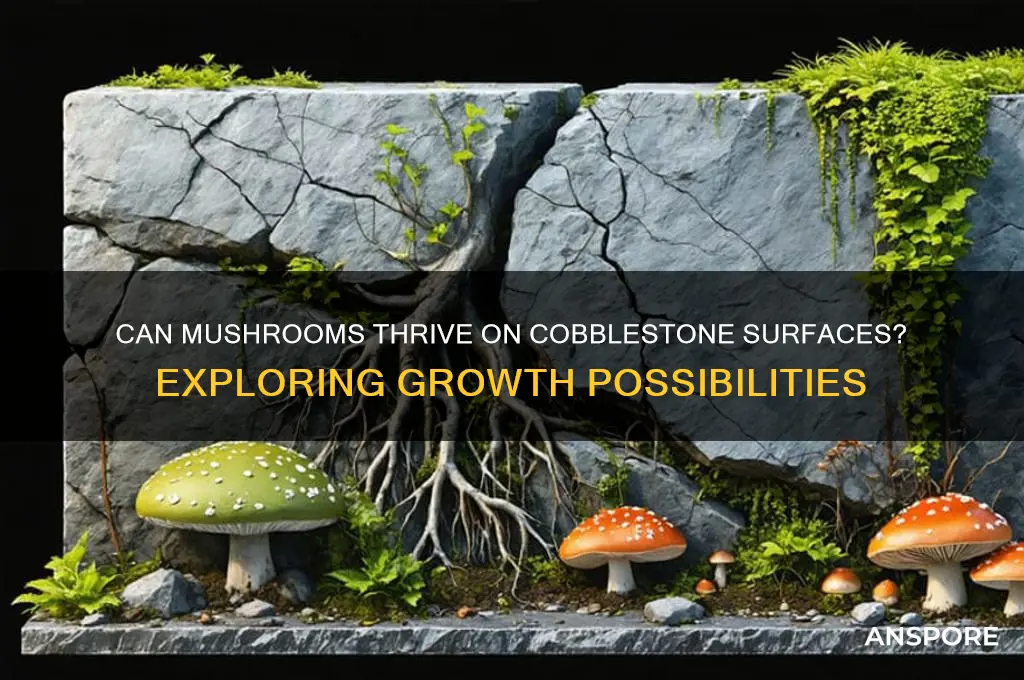 will mushrooms grow on cobblestone