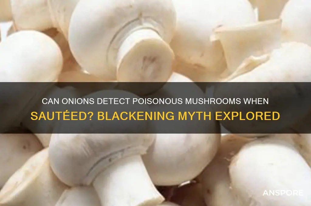 will onions turn black when sauteed with poisonous mushrooms