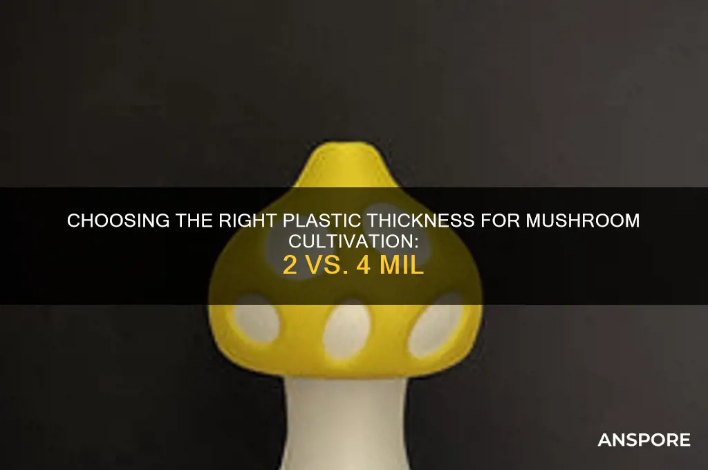 would you use 2 or 4 mil plastic for mushrooms